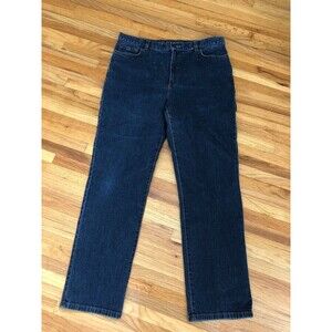 Ralph Lauren Lauren Jeans Women's US 14 Blue Denim Straight Leg Cotton Stretch